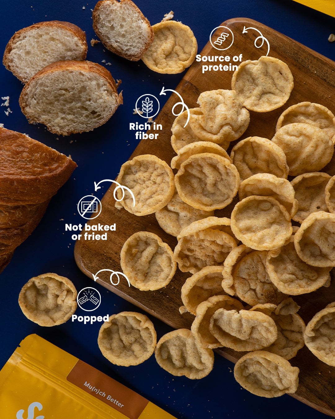 Garlic Bread Chickpea Popped Chips