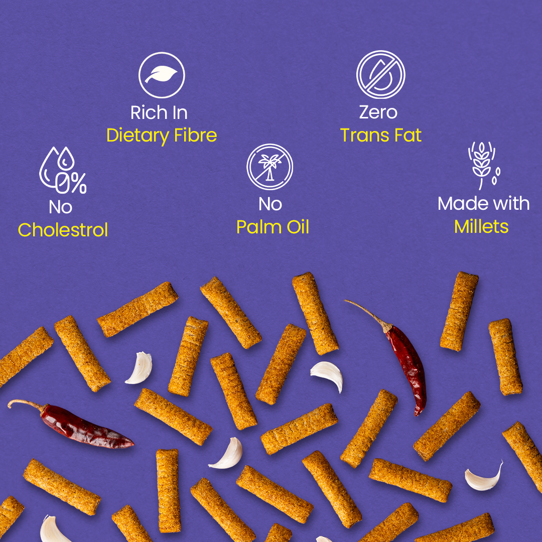 Spicy Garlic Ragi Sticks